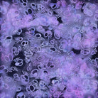 Carmon's Quilt Shop Island Batik Vintner's Treasure purple and black cotton fabric with a unique paw print pattern