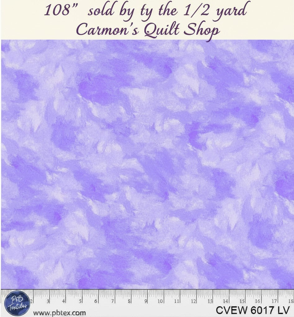 Carmon's Quilt Shop purple crushed velvet texture 108 inch wide cotton quilting fabric for quilt backing