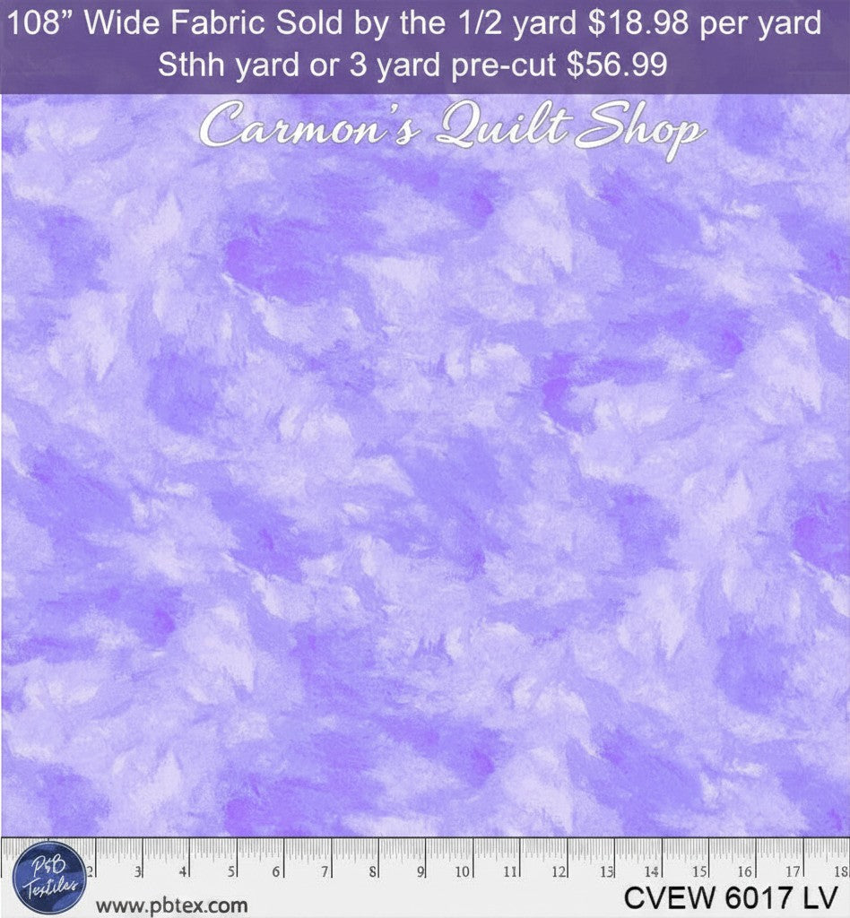Carmon's Quilt Shop purple crushed velvet texture 108 inch wide cotton quilting fabric for quilt backing