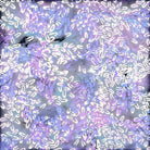 Carmon's Quilt Shop Vintner's Treasure purple and green batik cotton fabric with white abstract U-shaped patterns