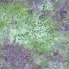 Carmon's Quilt Shop Island Batik Vintner's Treasure purple and green cotton fabric with small U-shaped pattern