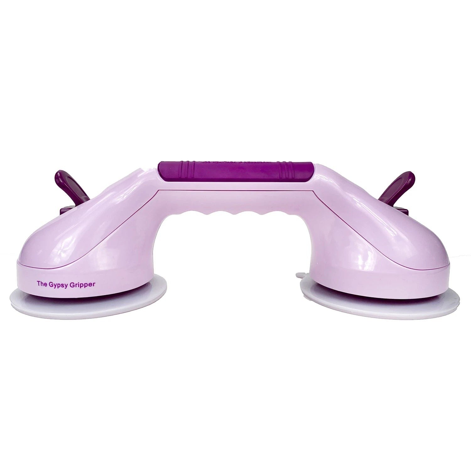 Carmon's Quilt Shop purple plastic Gypsy Gripper ruler handle with dual suction cups for safe quilting