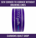 Carmon's Quilt Shop The Gypsy Quilter purple washi tape for precise 1/4 inch sewing seam allowances on machines
