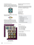 Carmon's Quilt Shop Mix & Match Quilt Sampler Settings book page showing assembly diagrams and cutting instructions