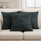 Carmon's Quilt Shop Raven's Call Black Multi dark forest branches 100% cotton quilt fabric with metallic gold and silver accents.