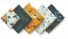 Carmon's Quilt Shop Raven's Call dark teal 100% cotton fabric with abstract swirls and subtle metallic gold accents.