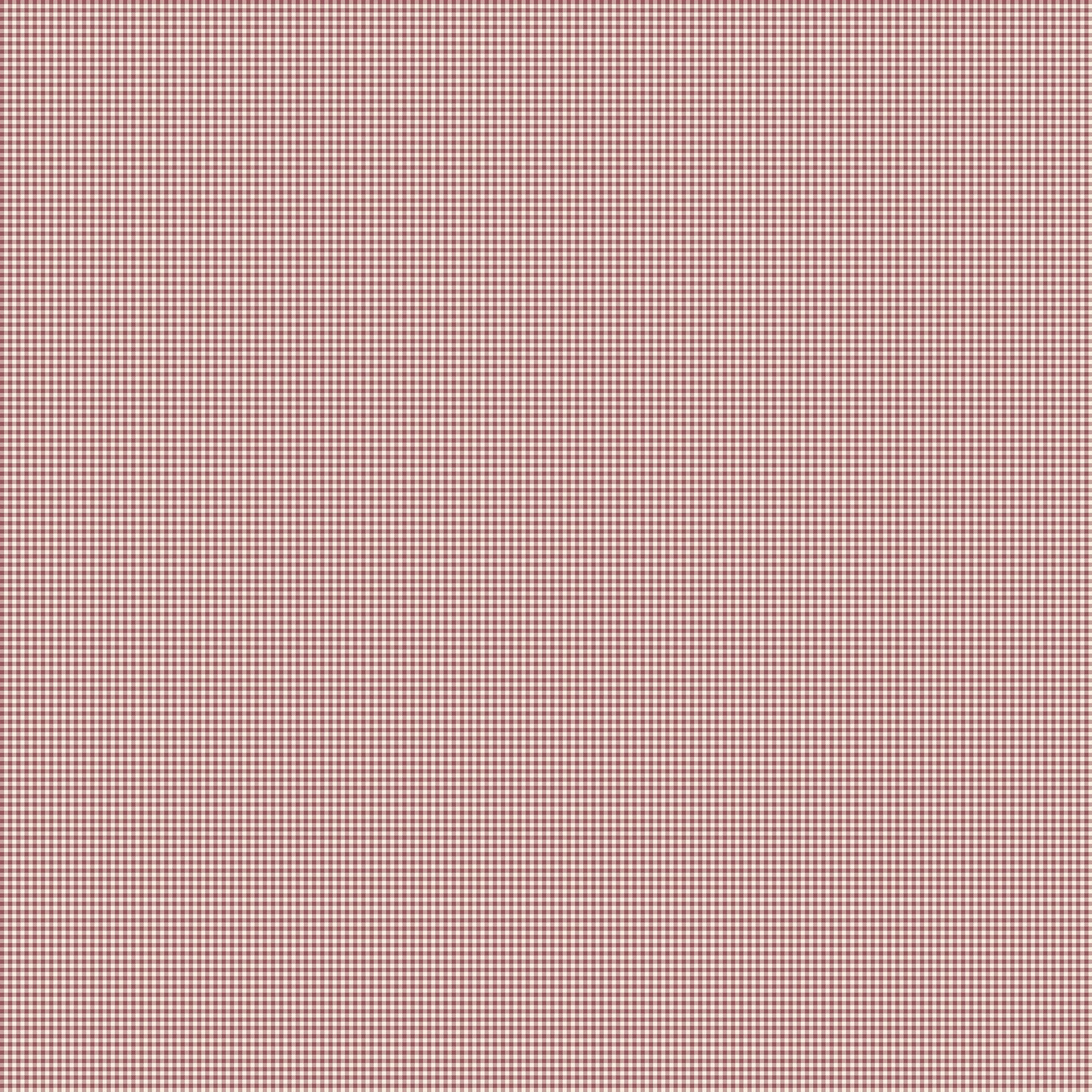 Carmon's Quilt Shop Figo Nest collection fabric featuring a small-scale red and white gingham check pattern.