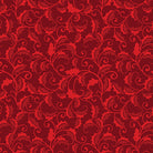 Carmon's Quilt Shop Merry Cats collection red holly leaf patterned quilting cotton fabric for Christmas projects