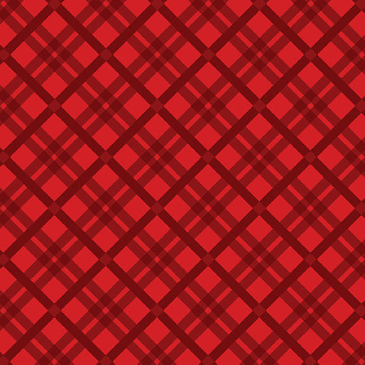 Carmon's Quilt Shop Tartan Season red plaid quilting cotton fabric for Christmas holiday sewing projects
