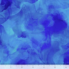 Carmon's Quilt Shop Aura 108 inch royal blue watercolor blender cotton fabric with abstract ink wash pattern