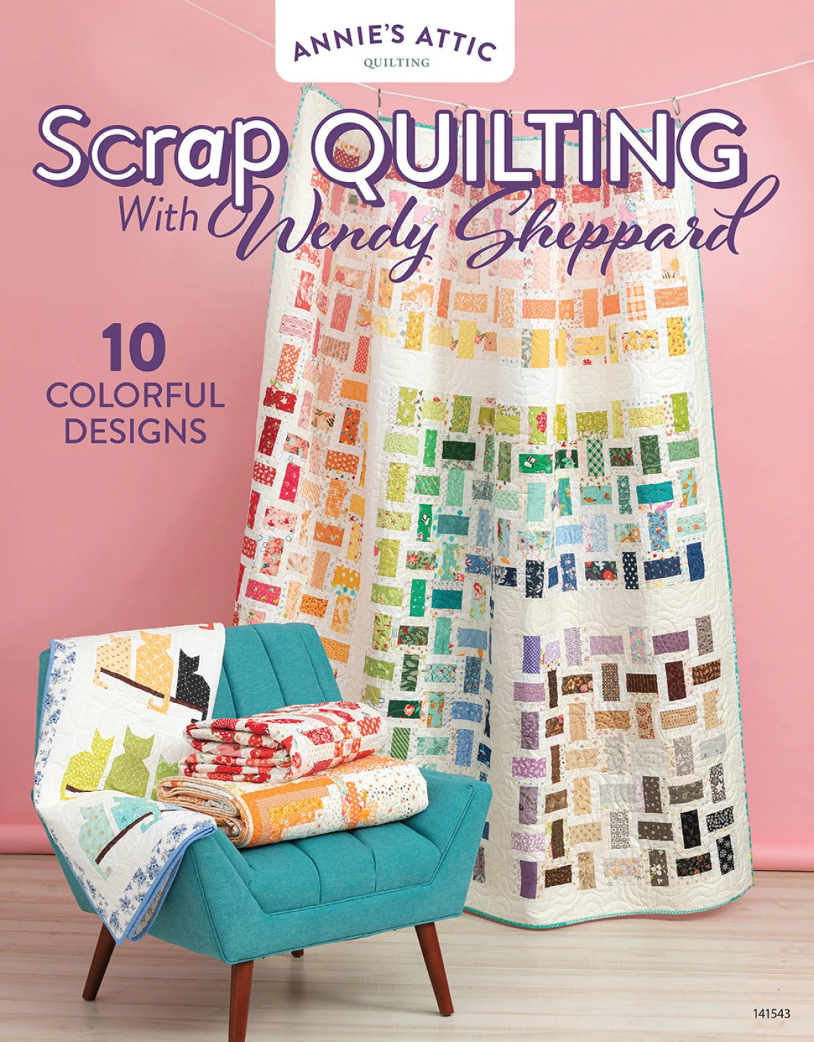 Carmon's Quilt Shop Scrap Quilting with Wendy Sheppard pattern book featuring colorful scrappy quilt designs