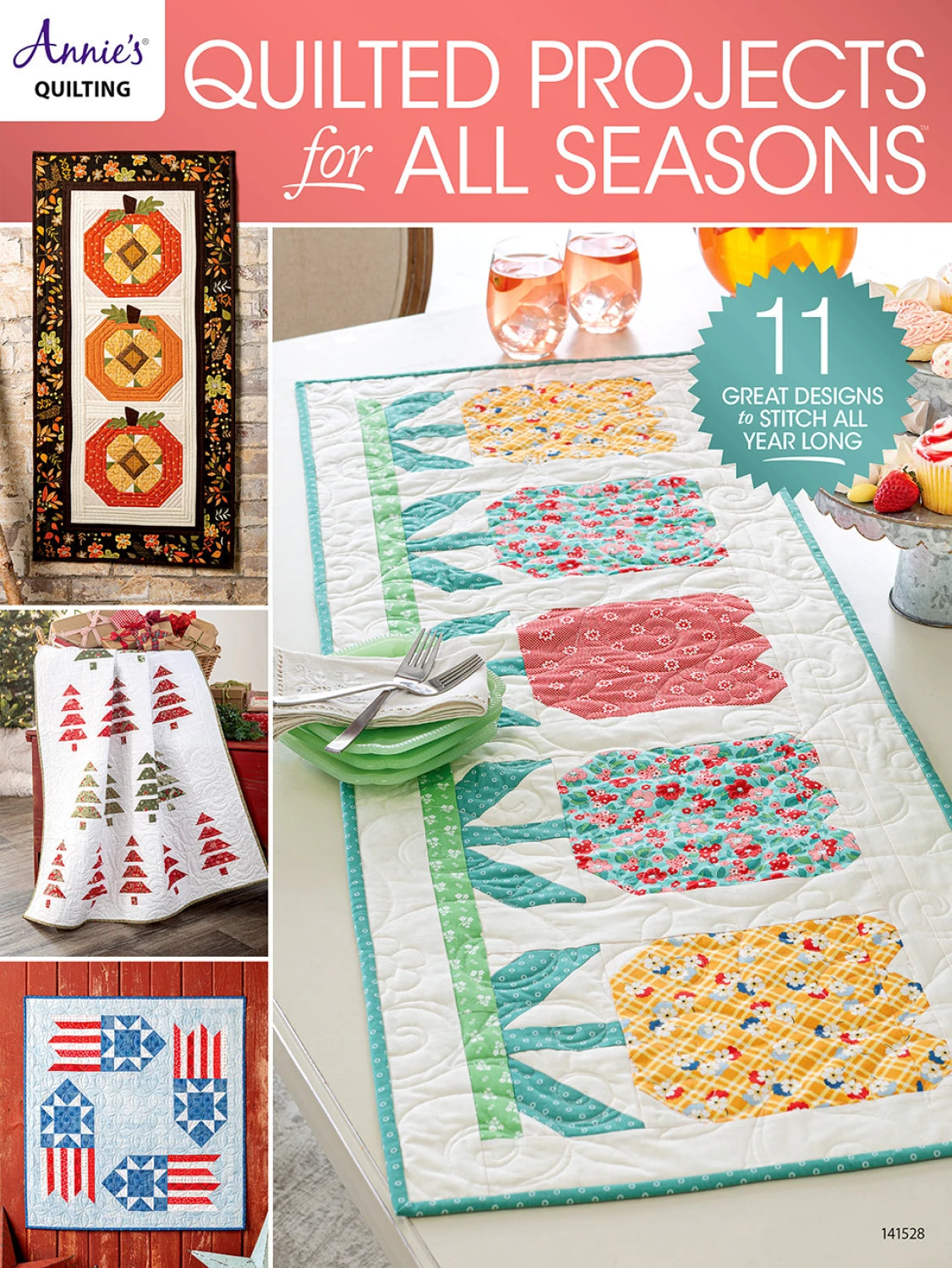 Carmon's Quilt Shop Quilted Projects For All Seasons book cover showing seasonal table runners and wall hangings