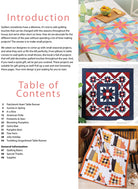 Carmon's Quilt Shop Quilted Projects For All Seasons book showing seasonal table runner, wall hanging, and quilt patterns