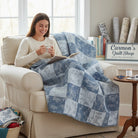 Carmon's Quilt Shop Soaring Dreams teal and gray blue 100% cotton fabric with teddy bear aviator print. Ideal for quilting.