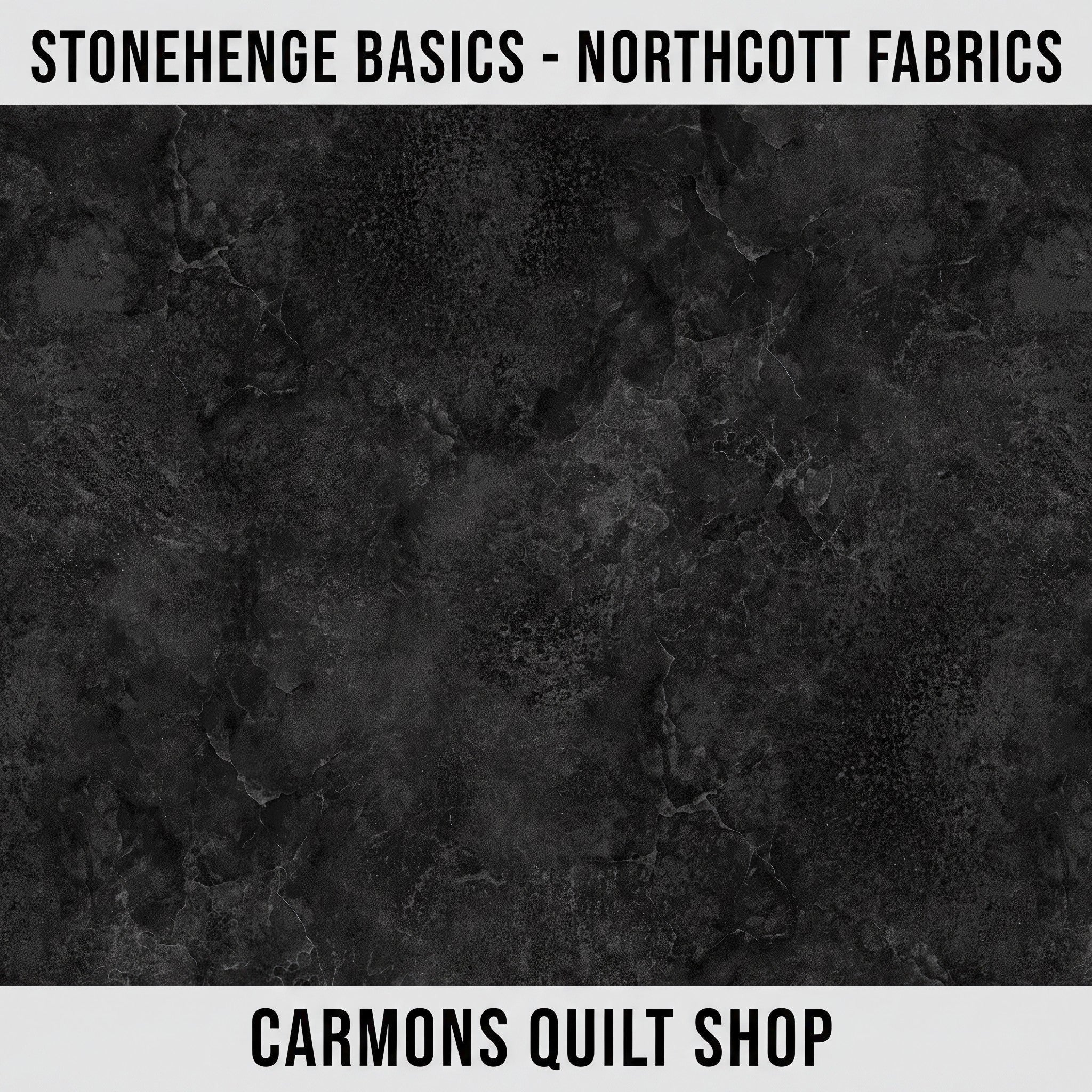 Carmon's Quilt Shop Stonehenge Basics black textured premium cotton fabric by Northcott