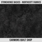 Carmon's Quilt Shop Stonehenge Basics black textured premium cotton fabric by Northcott
