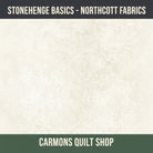 Carmon's Quilt Shop Stonehenge Basics premium cotton fabric in a textured cream shade by Northcott Fabrics