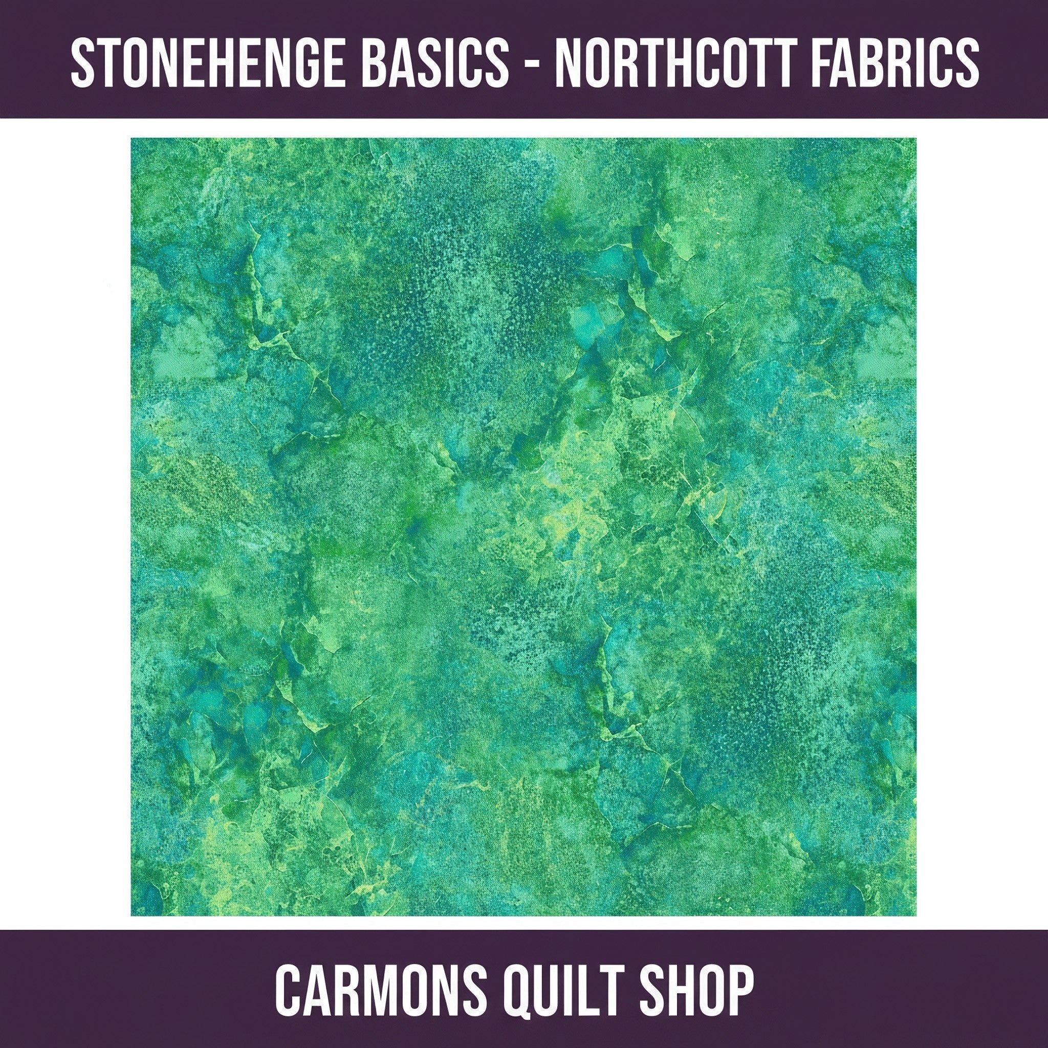 Carmon's Quilt Shop Stonehenge Basics green textured cotton quilting fabric by Linda Ludovico for Northcott Fabrics