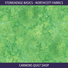 Carmon's Quilt Shop Stonehenge Basics green textured cotton fabric by Linda Ludovico for Northcott Fabrics
