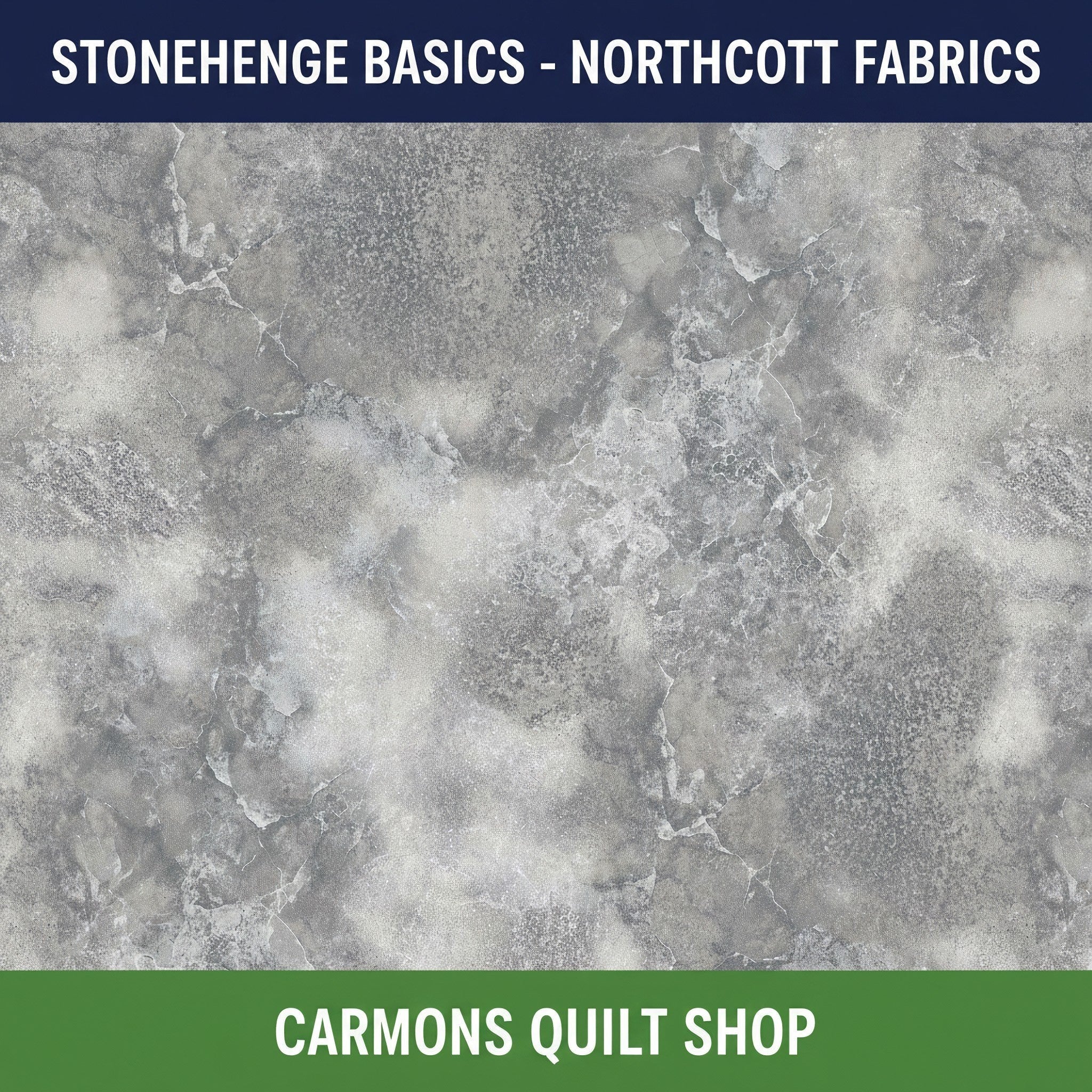Carmon's Quilt Shop Stonehenge Basics grey marble texture cotton fabric by Northcott Fabrics