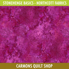 Carmon's Quilt Shop Stonehenge Basics premium cotton fabric in a vibrant magenta marble texture by Northcott Fabrics