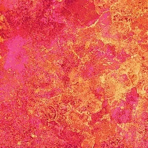 Carmon's Quilt Shop Stonehenge Basics fabric featuring a vibrant pink and orange mottled texture for quilting