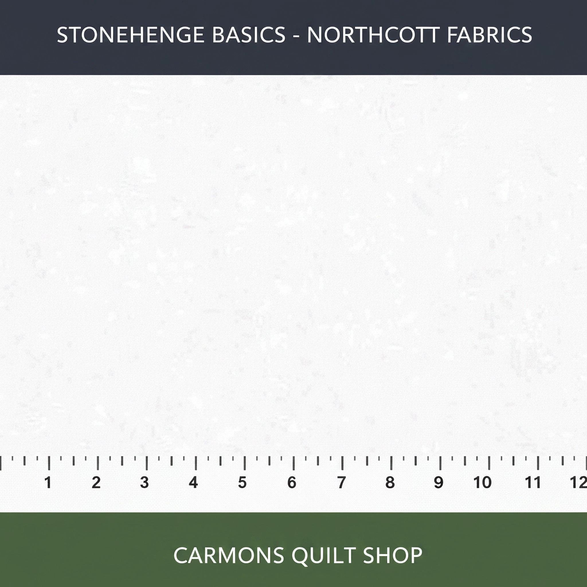 Carmon's Quilt Shop Stonehenge Basics Super White 100% cotton quilting fabric with a subtle textured finish