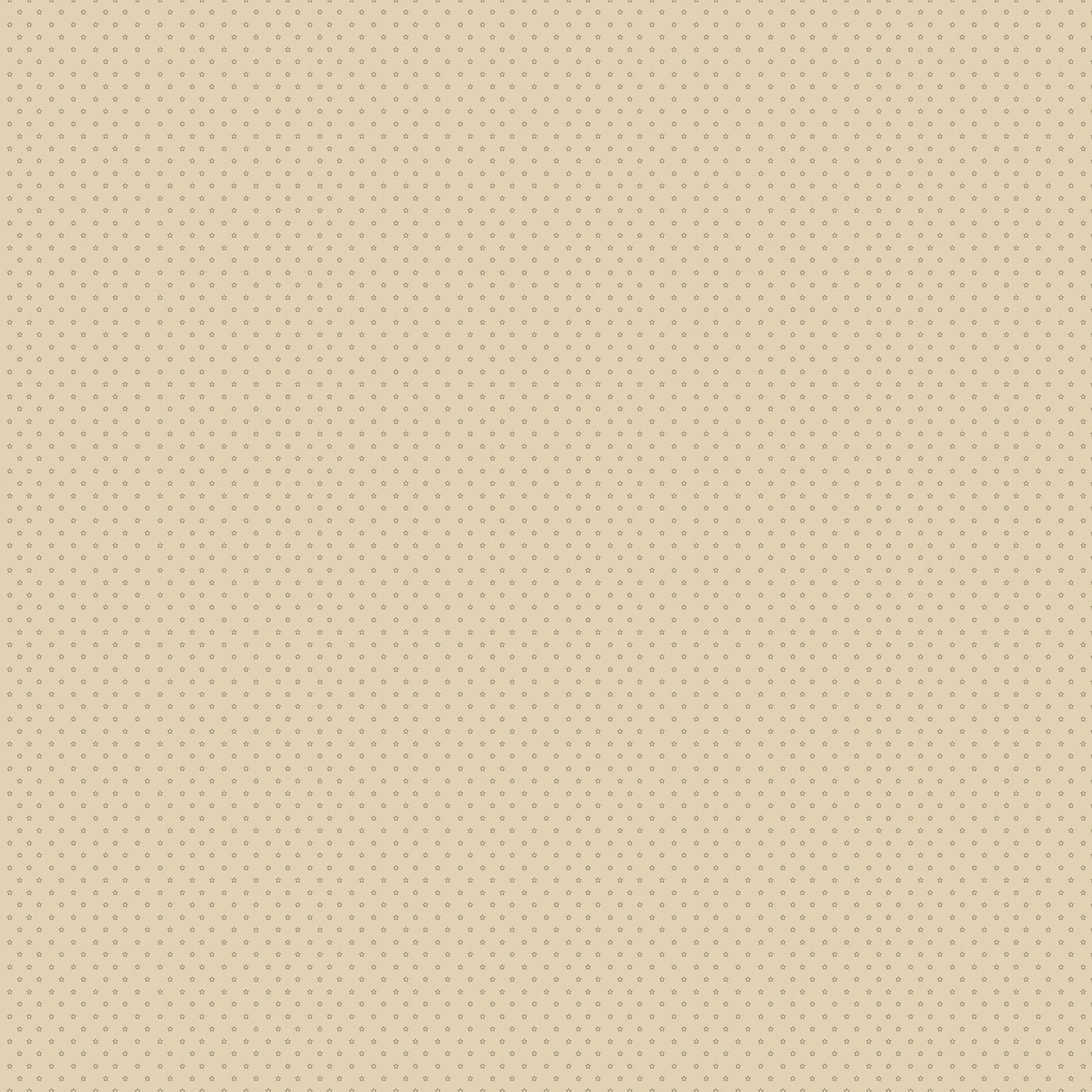 Carmon's Quilt Shop Sweet Dreams Baby Quilt Kit fabric with small beige stars on a tan background. 100% cotton.