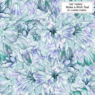 Carmon's Quilt Shop Make a Wish teal 108-inch wide cotton backing fabric featuring a watercolor floral pattern.