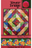 Carmon's Quilt Shop Tower Bridge quilt pattern by Villa Rosa Designs featuring a vibrant multicolored diamond design