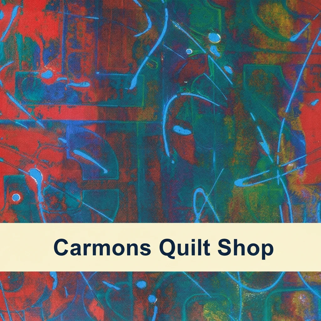 Carmon's Quilt Shop Urban Archeology Sangria 100% cotton sateen quilt backing fabric with abstract geometric print