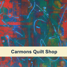 Carmon's Quilt Shop Urban Archeology Sangria 100% cotton sateen quilt backing fabric with abstract geometric print
