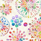 Carmon's Quilt Shop QT Fabrics Panorama cotton fabric featuring colorful watercolor circle medallion patterns