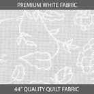 Carmon's Quilt Shop Light As Air white 100% cotton quilting fabric with a delicate floral pattern