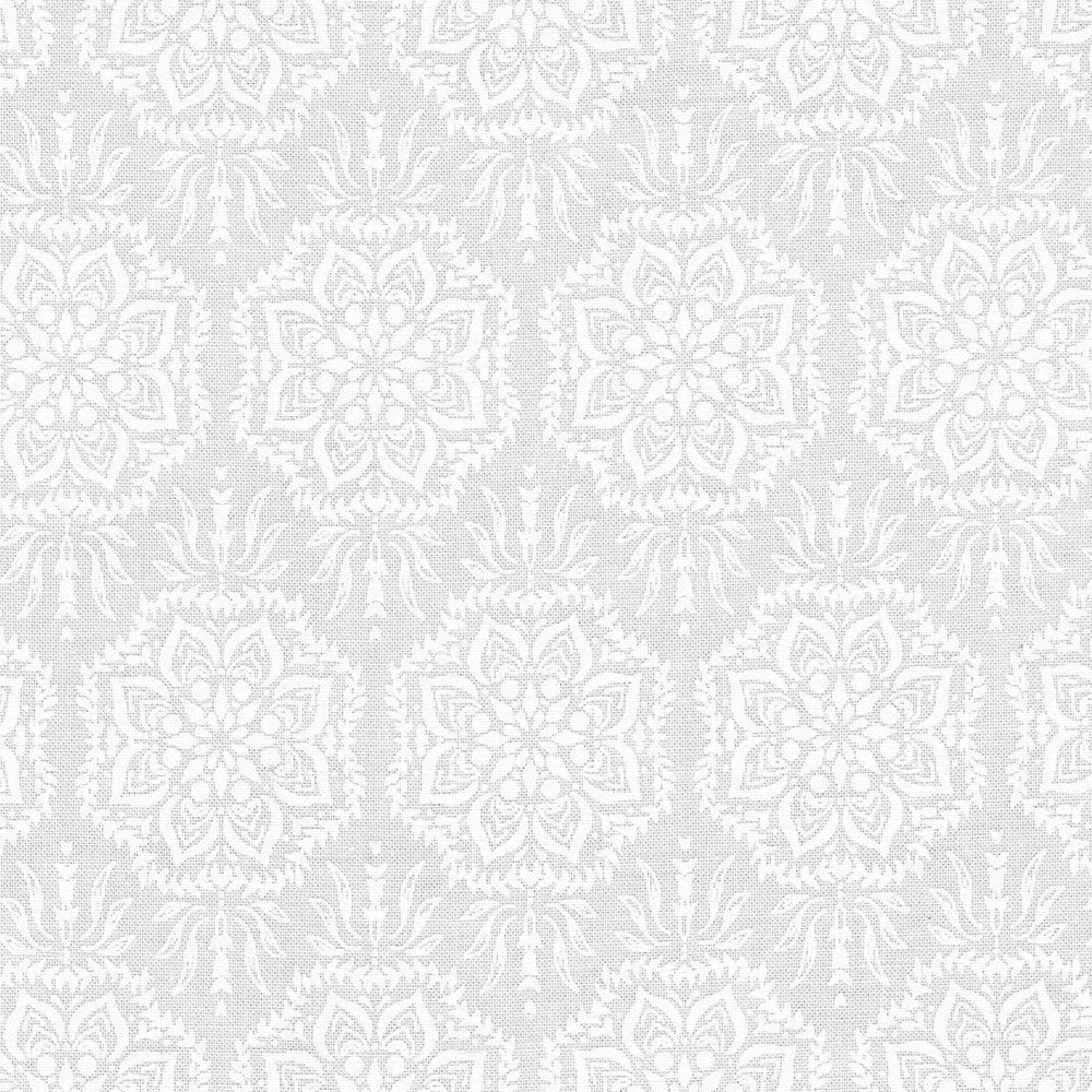 Carmon's Quilt Shop Robert Kaufman Light As Air white 100% cotton quilting fabric with elegant airy floral pattern