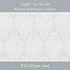 Carmon's Quilt Shop white Robert Kaufman Light As Air cotton fabric with an elegant floral medallion pattern