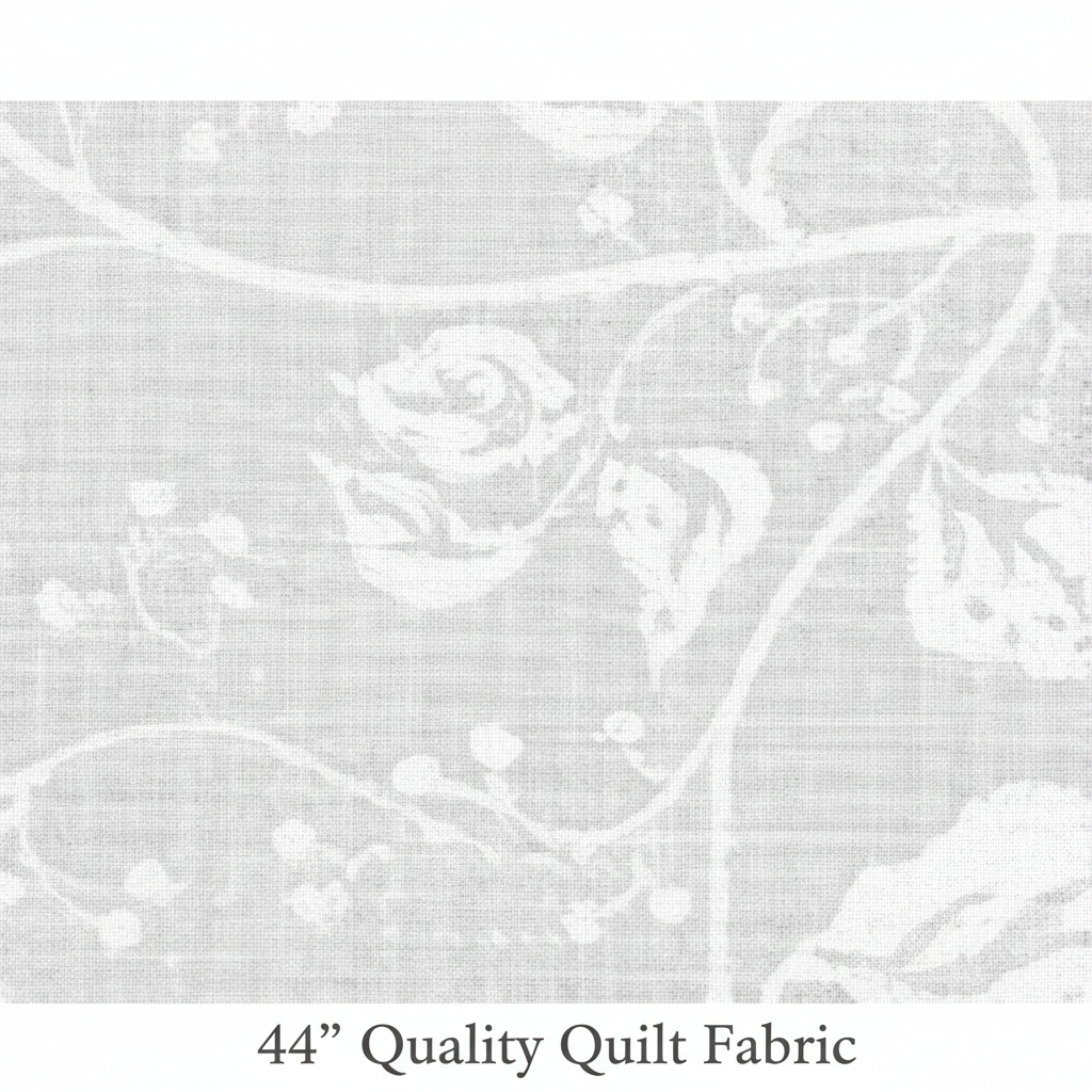 Carmon's Quilt Shop Robert Kaufman Light As Air white 100% cotton quilting fabric with elegant floral pattern
