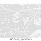 Carmon's Quilt Shop Robert Kaufman Light As Air white 100% cotton quilting fabric with elegant floral pattern