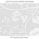 Carmon's Quilt Shop Robert Kaufman Light As Air white 100% cotton quilting fabric with elegant floral pattern