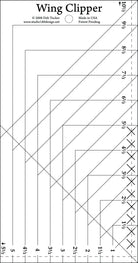 Carmon's Quilt Shop Studio 180 Design Wing Clipper clear acrylic quilting ruler for precise Flying Geese units