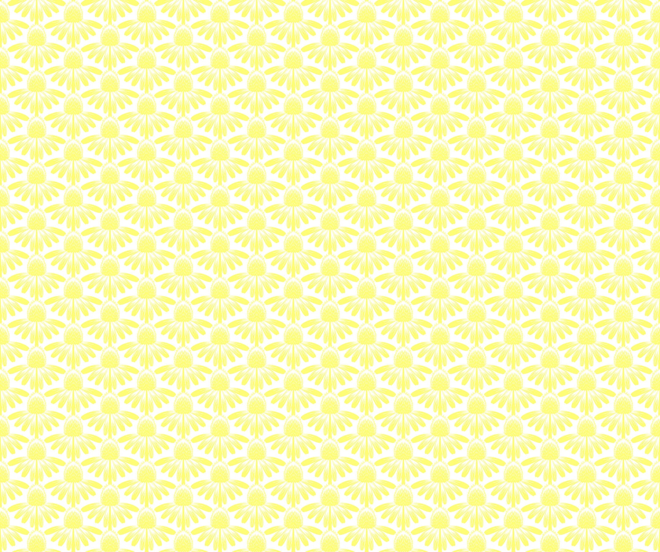 Carmon's Quilt Shop Main Street quilt kit fabric featuring a repeating yellow and white floral pattern