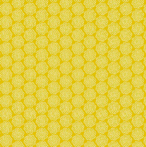 Carmon's Quilt Shop yellow fabric with white floral pattern from the Sisterhood Floral Quilt Kit