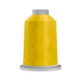 Carmon's Quilt Shop Glide 40wt yellow trilobal polyester thread on a 5,500-yard king spool for quilting and embroidery.
