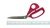 KAI V5230: 9-INCH BENT HANDLE SCISSORS VERY BERRY WITH BLADE CAP